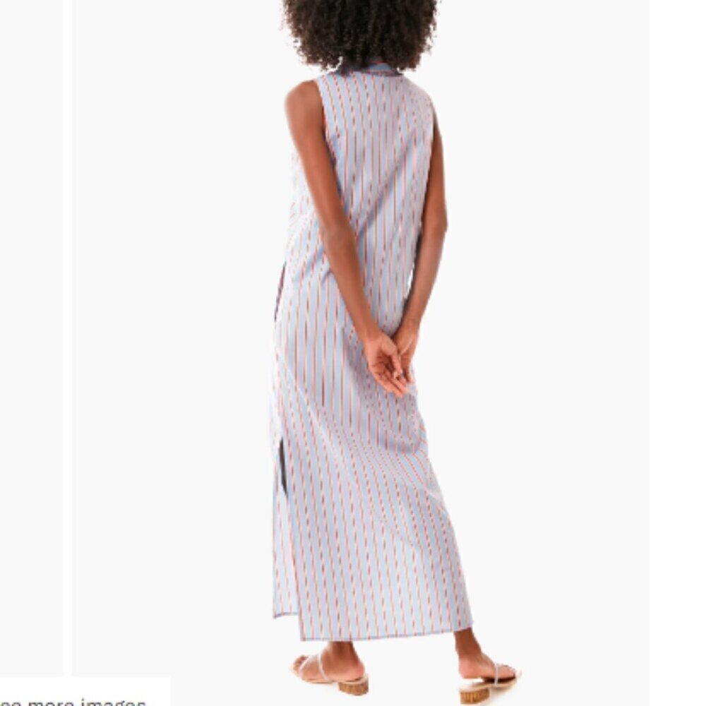 Tuckernuck Pomander Place  Maxi Dress womens M Blue Striped Lara Summer Dress - Picture 5 of 11